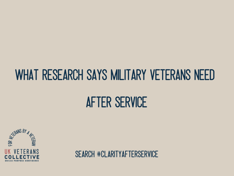 What Research Says Military Veterans Need After Service